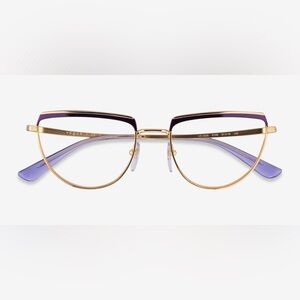 Vogue Eyewear VO4230 53-18-140 Gold Purple Full Rim Nose Pads Adjustable NIB